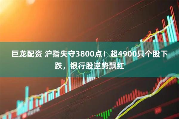 巨龙配资 沪指失守3800点！超4900只个股下跌，银行股逆势飘红
