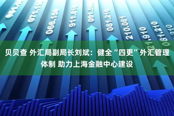 贝贝查 外汇局副局长刘斌：健全“四更”外汇管理体制 助力上海金融中心建设
