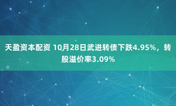天盈资本配资 10月28日武进转债下跌4.95%，转股溢价率3.09%